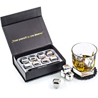 Exclusivo Whisky Piedras Set de Regalo de Acero Inoxidable - Alta Tecnología de Refrigeración - Whisky Stones Gift Set…